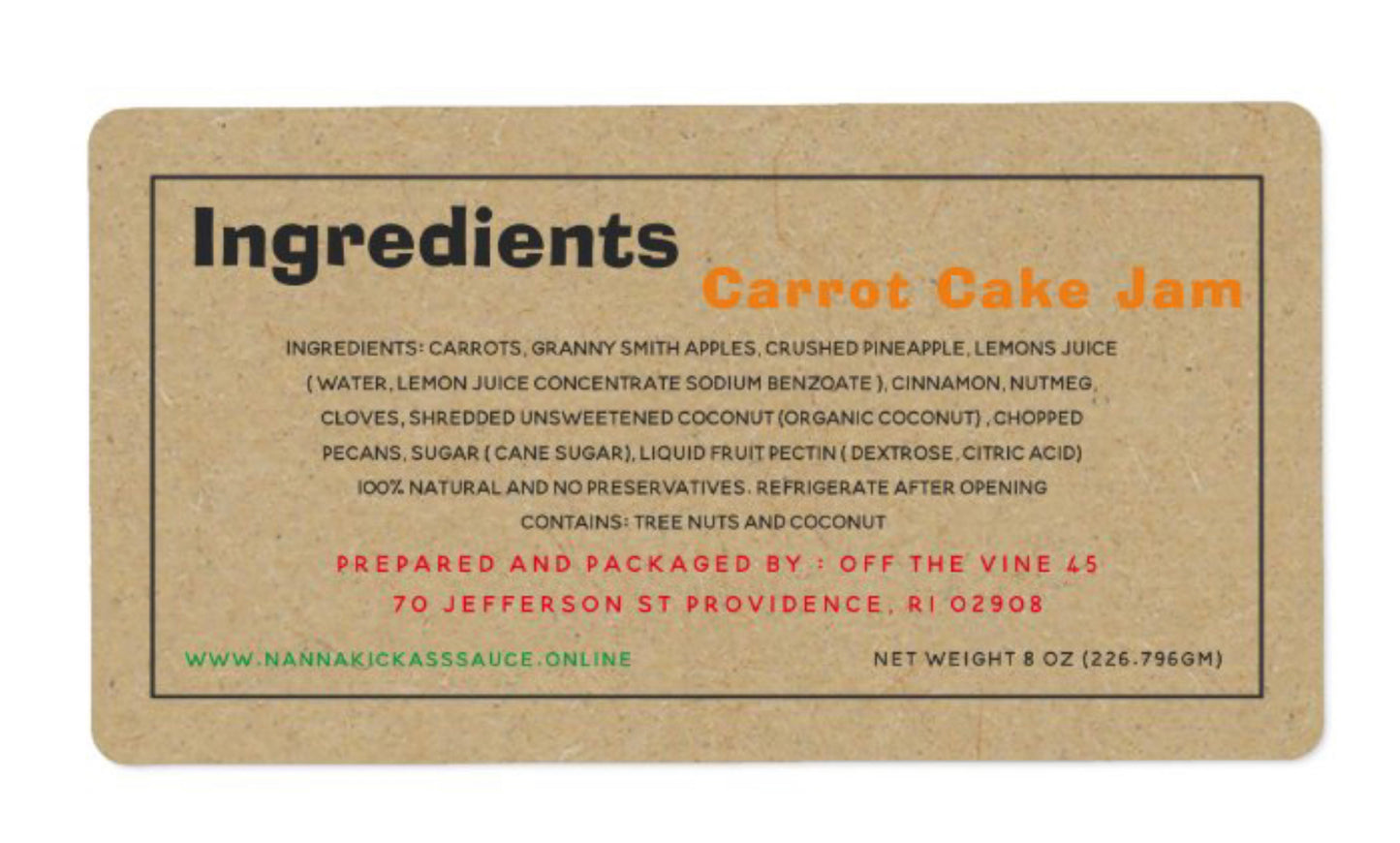 Carrot Cake Jam π₯π₯₯ 8oz