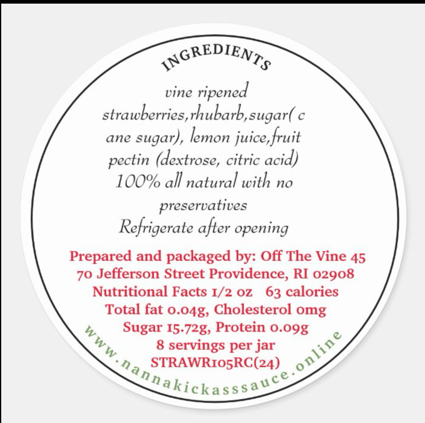 Strawberry Rhubarb 4oz jar