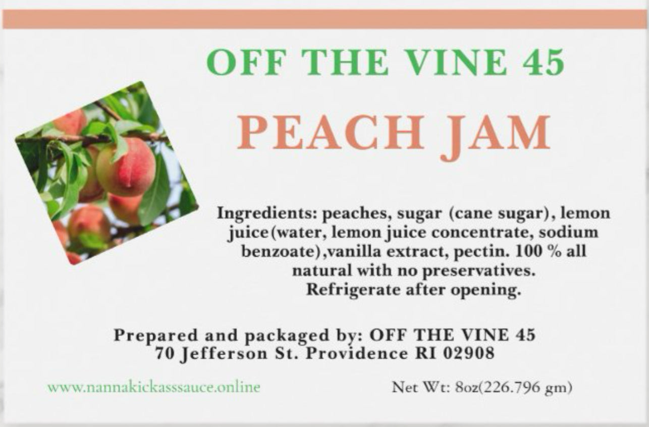 Peach Jam 🍑 $8.99 8oz Jar – Nannakickasssauce