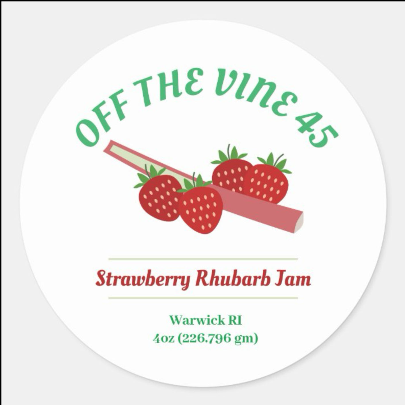 Strawberry Rhubarb 4oz jar