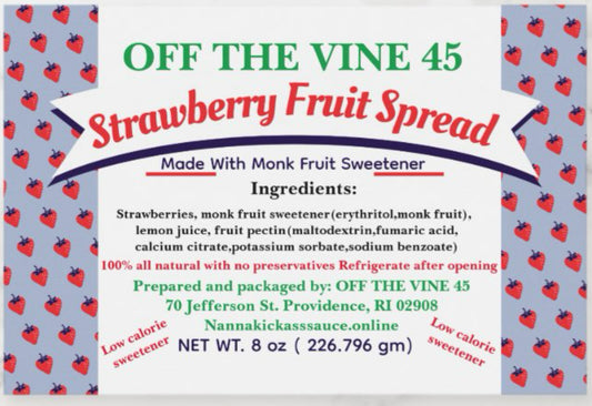 Strawberry Fruit Spread zero calorie sweetener ๐๐ 8oz JAR