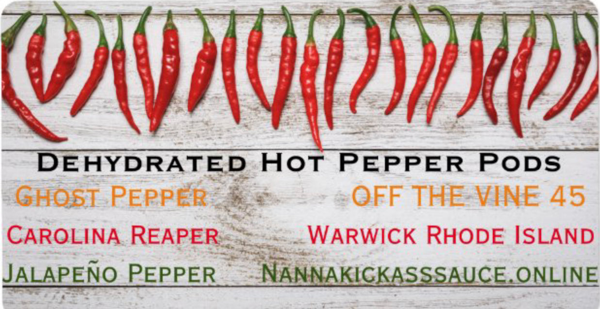 Dehydrated Carolina Reaper Peppers .5 oz bag